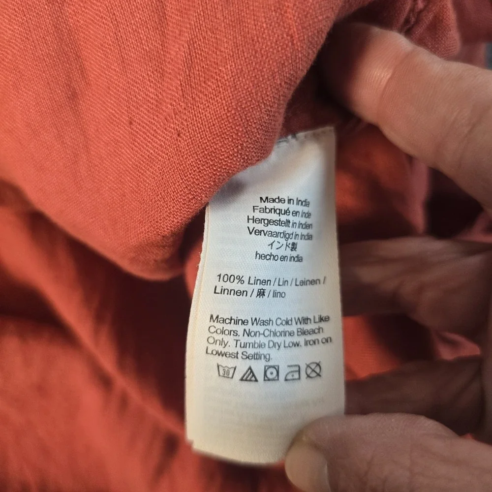 J Crew Cabana Dress in Linen Red Sand XS